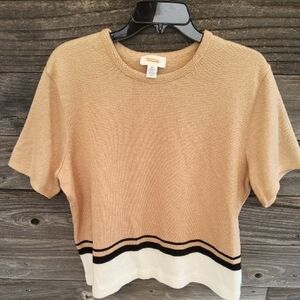 Talbots Beige Knit Sweater Size XL